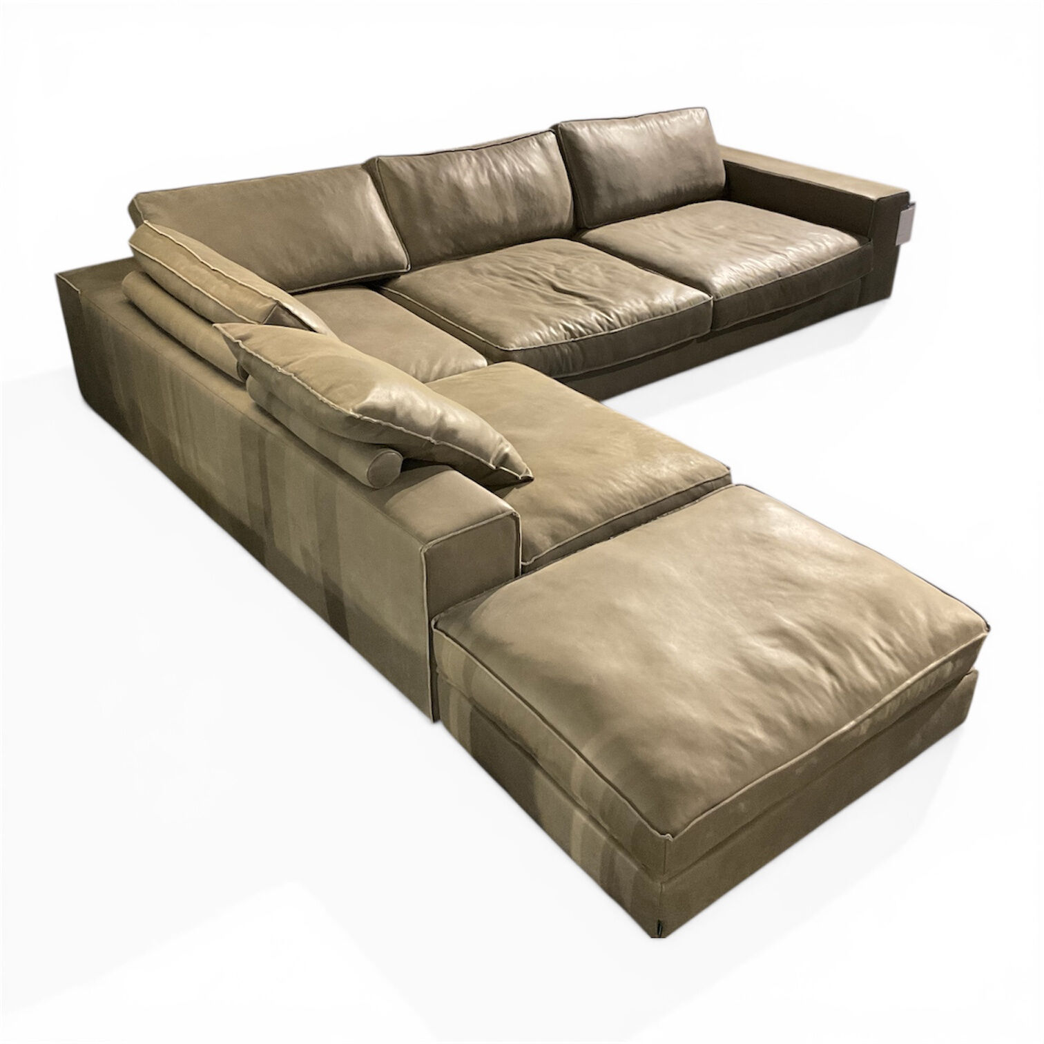 TM Collections - Sitzgruppe Long Beach Leder 691 Monterey Grau - 4