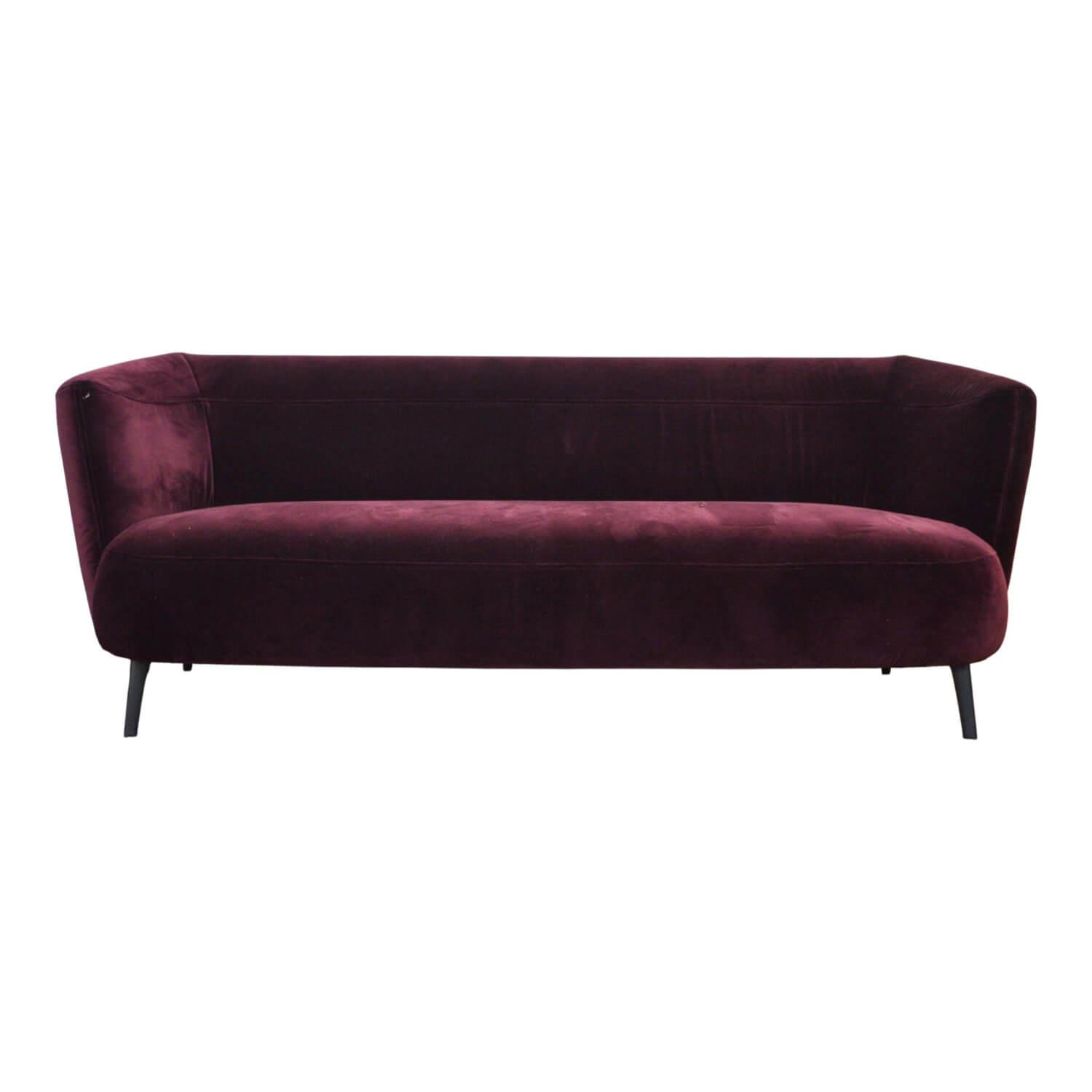 Rolf Benz - Sofa Elva SOB 300 Stoff 17.409 Schwarzrot Füße Schwarz - 1