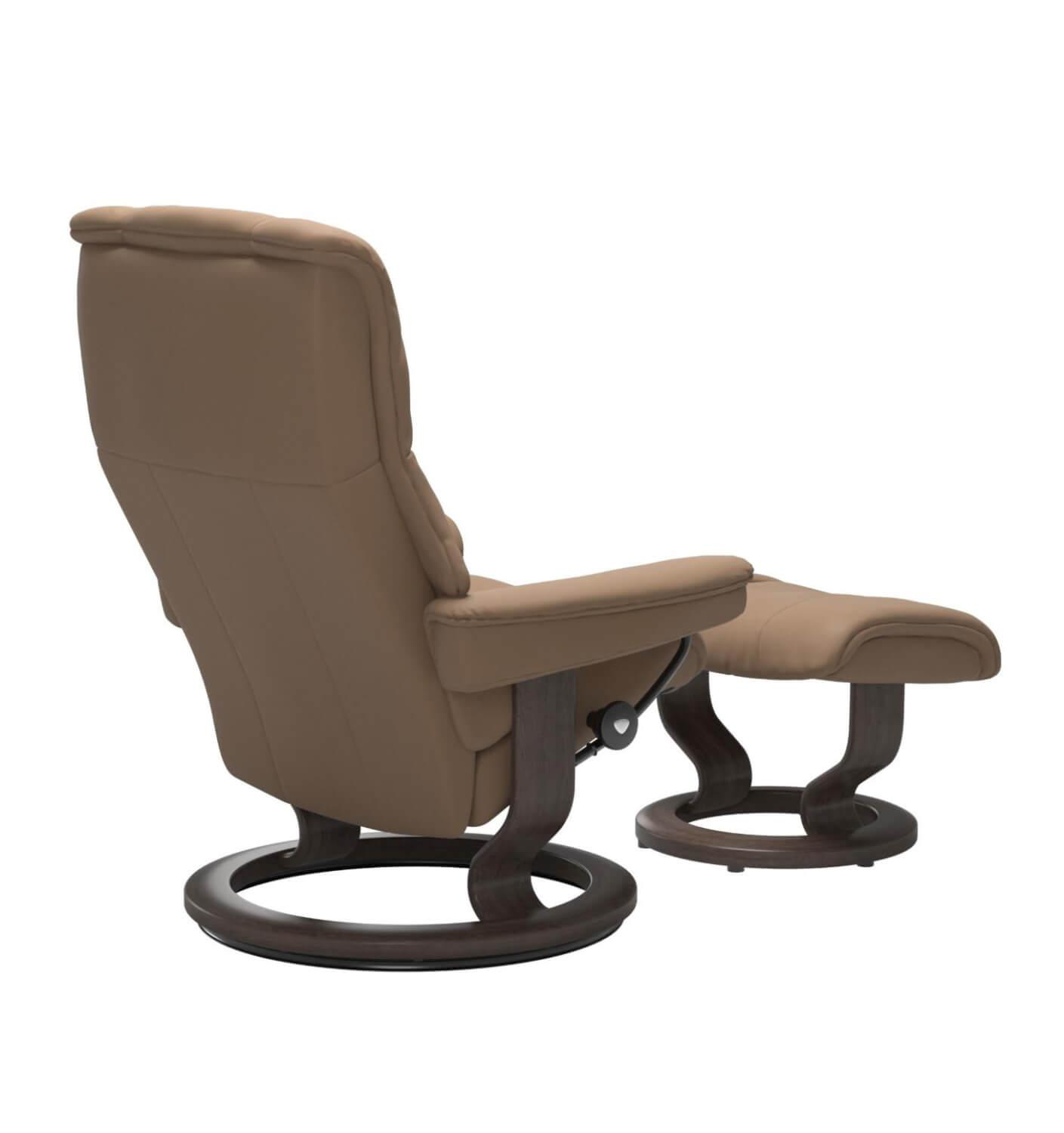 Stressless - Stressless Sessel mit Hocker Mayfair M Batick Latte Classic Wenge - 5