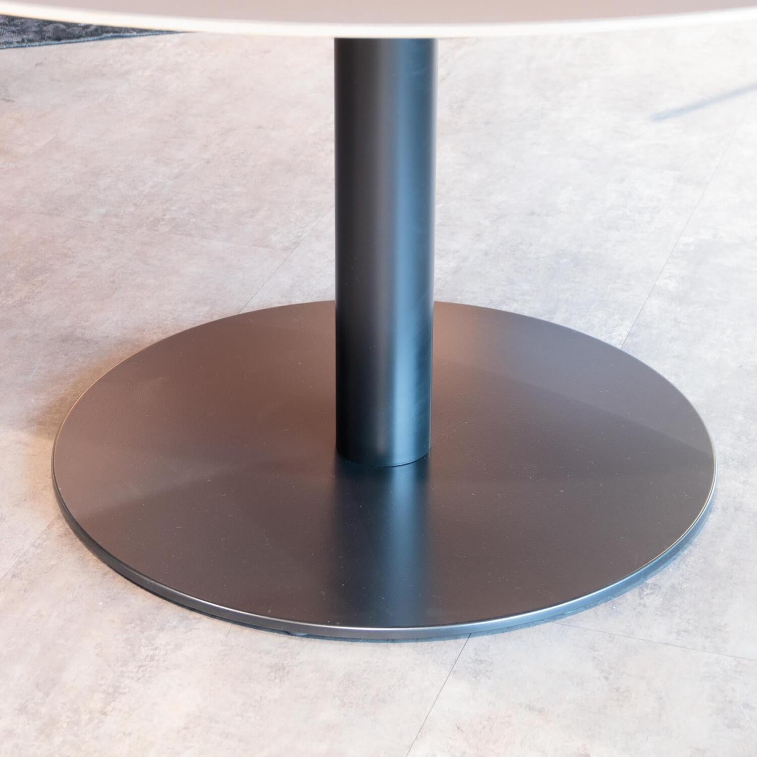 Tonon - Tisch Linoleum Anthrazit Grau Gestell Stahl Schwarz - 3