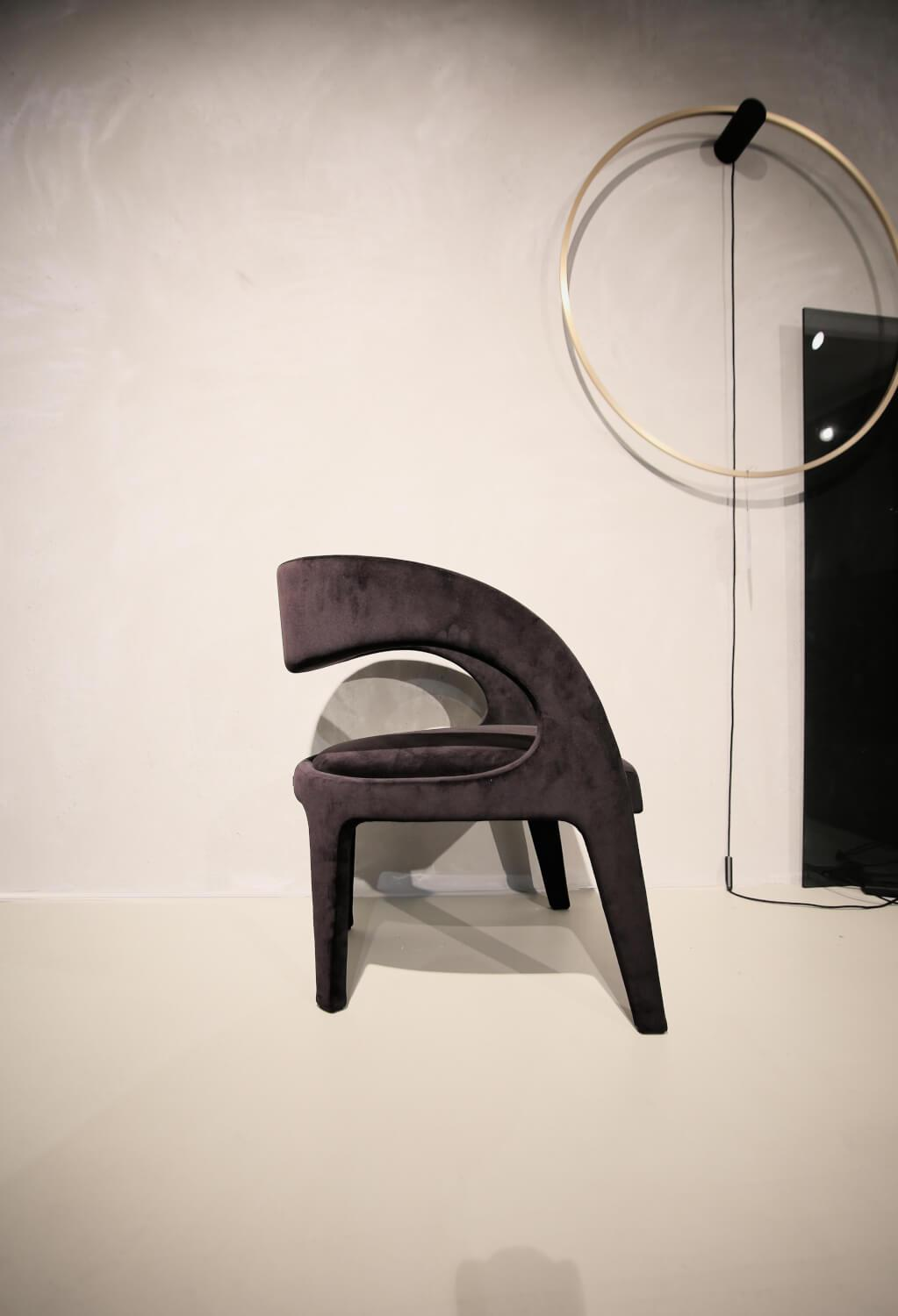 Fendi Casa - Set of 4 Berenice Chair 2 Fabric A073 Black 2 Fabric A045 Paprika - 9