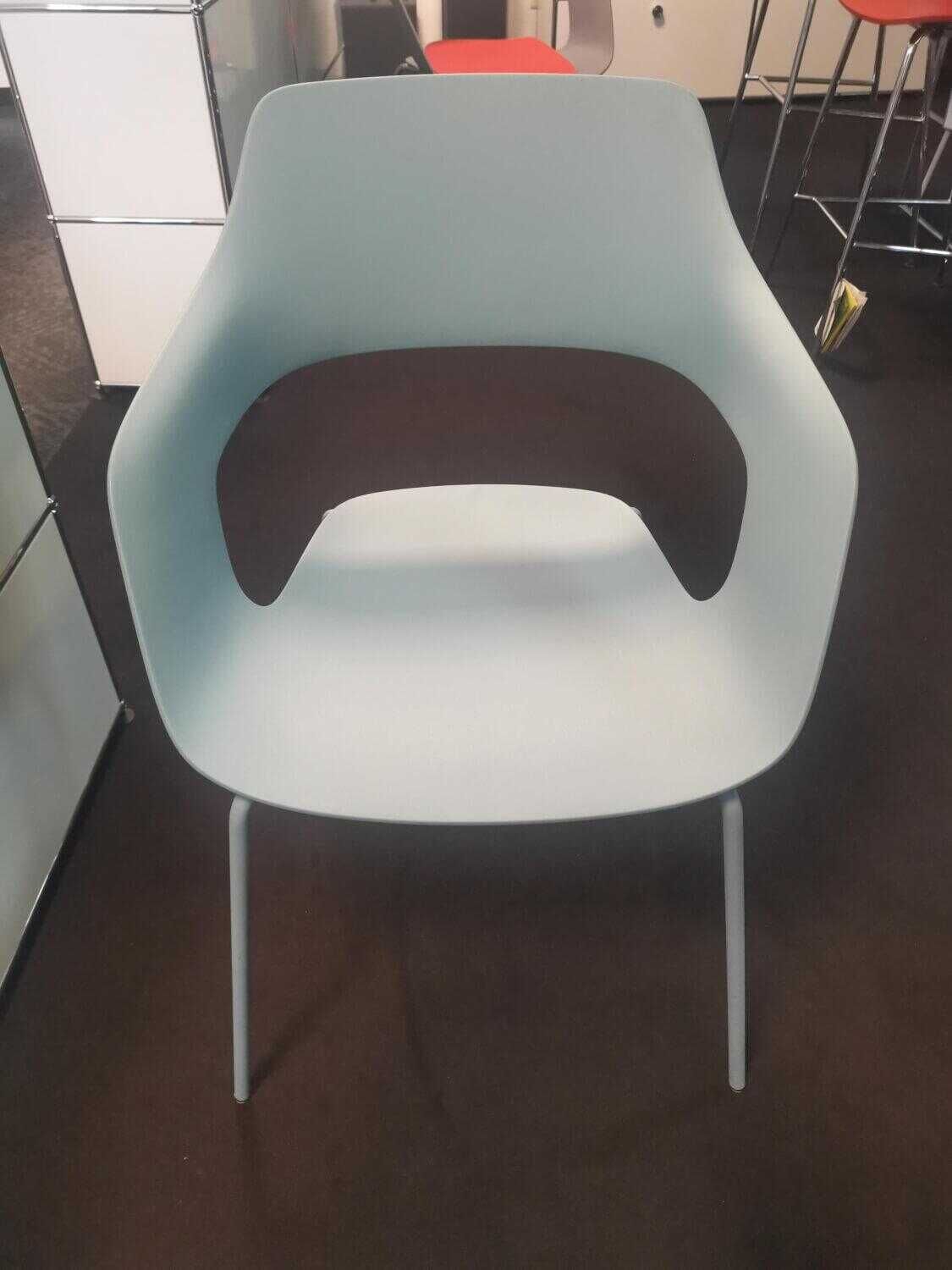 Stuhl Occo 222/10 Ungepolstert Sitzschale Kunststoff Blaugrau