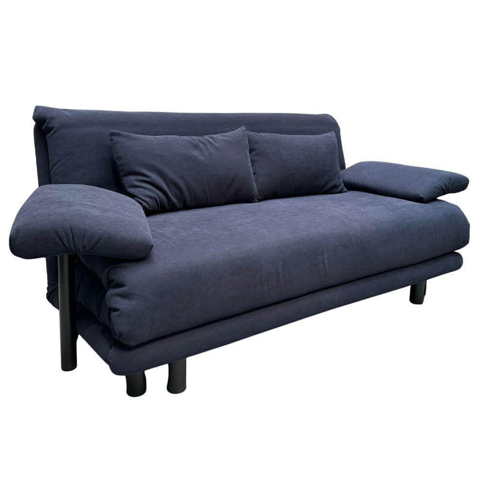 Ligne Roset - Schlafsofa Multy 3-Sitzer Stoff Amalfi Dark Blue Blau Gestell Anthrazit Inkl. Armlehnen - 1