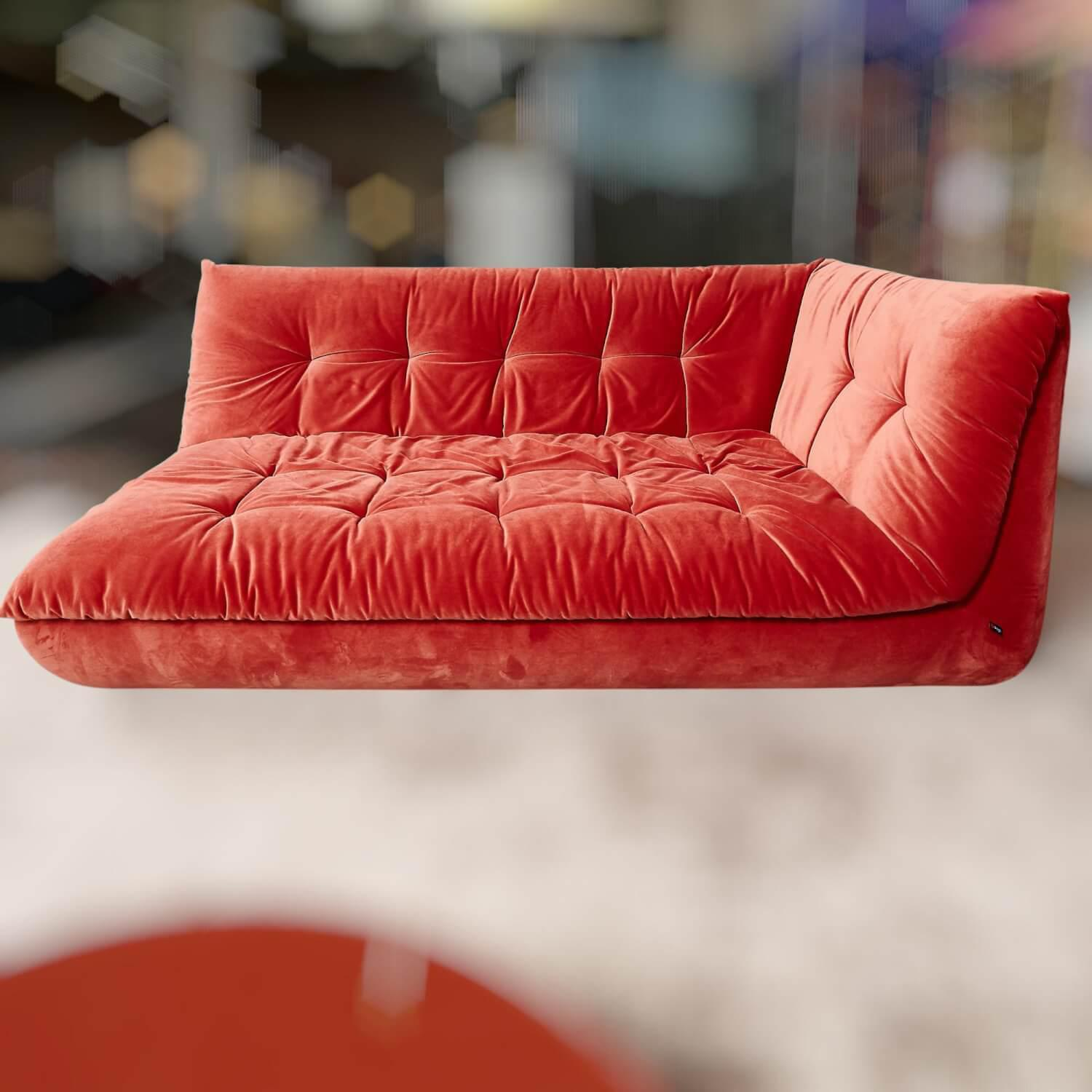 IP Design - Soulmate Sofa 220/110 Stoff City Velvet Reloaded CA7832/063 Rot - 4