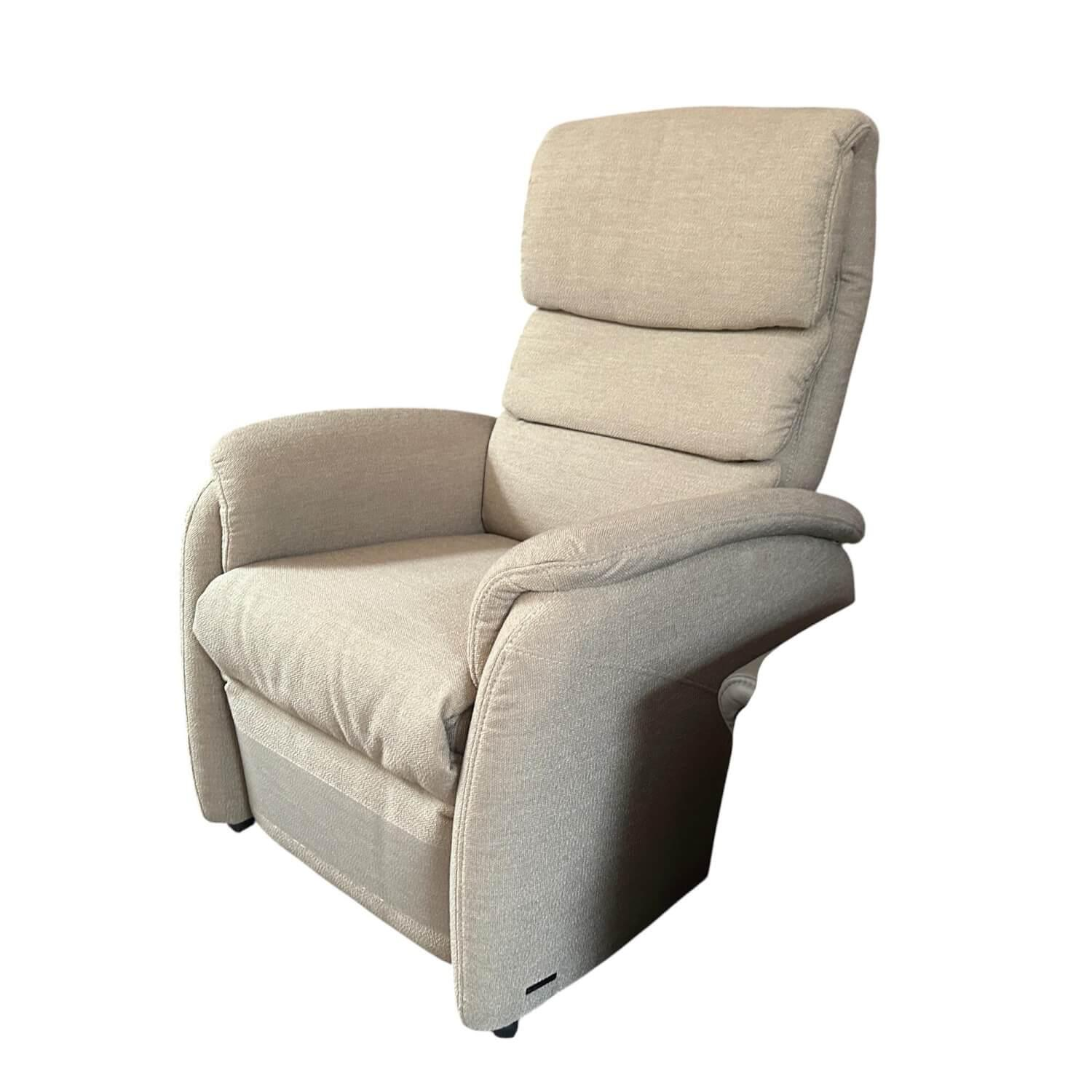 himolla - Ruhesessel 7632 Stoff 24 Q2 Fashion Creme Beige Füße Rollen Schwarz - 1