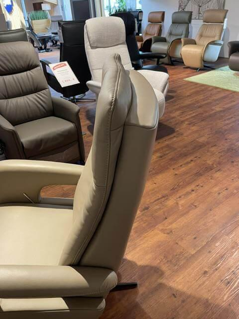 Activineo - Relaxsessel Baccara L30 WM Safari Beige Creme Gestell Metall Grau mit Verstellung - 3