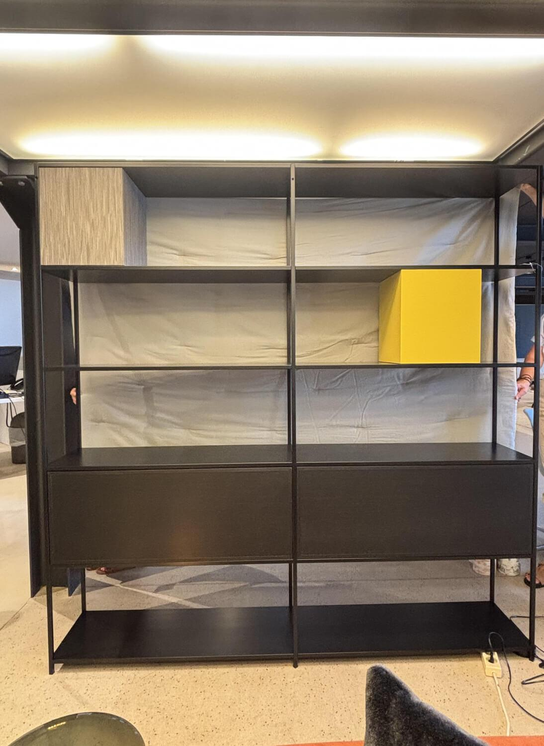 MDF Italia - Regal Minima 3.0 Holz Grau Matt Lasiert Gestell Aluminium Schwarz - 3