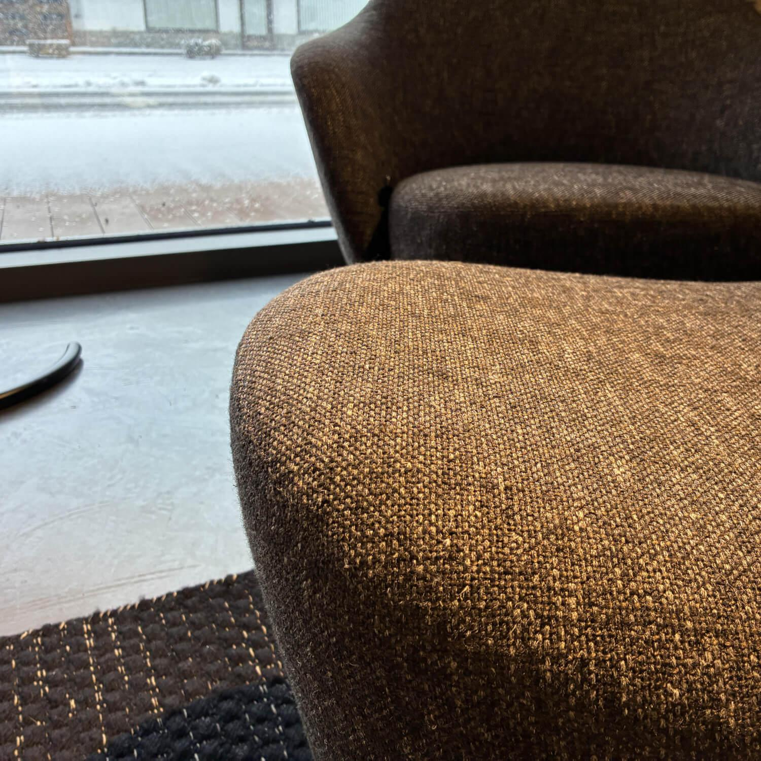 B&B Italia - Sessel Harbor Stoff 000TE Doppelte Nadelnaht Silente Schwarz mit Ottoman - 8