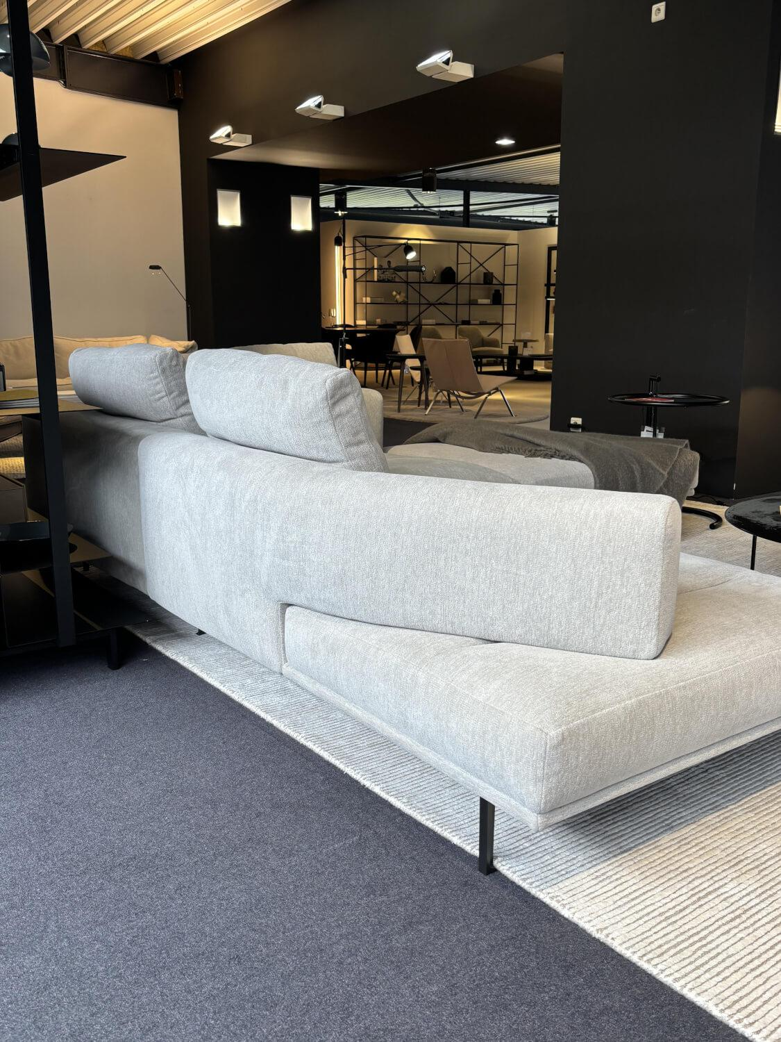 Knoll International - Ecksofa Matic Stoff Hyle Ice Hellgrau Gestell Aluminium Charcoal Anthrazit - 2