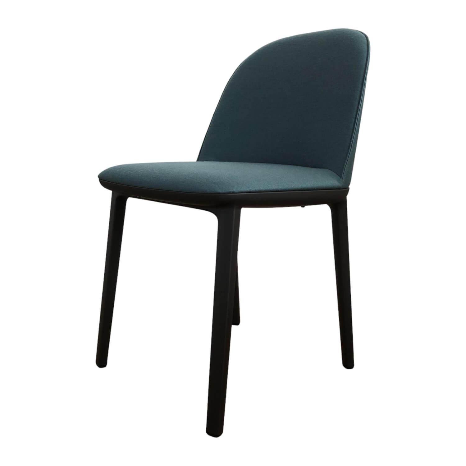 Vitra - Stuhl Softshell Side Chair Stoff Aura Stahlblau - 1