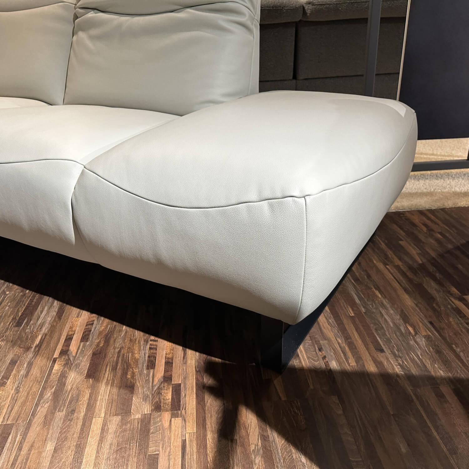 DFM - Ecksofa CR Victoria Leder WM Light Grey Fuß MR2 Schwarz - 4