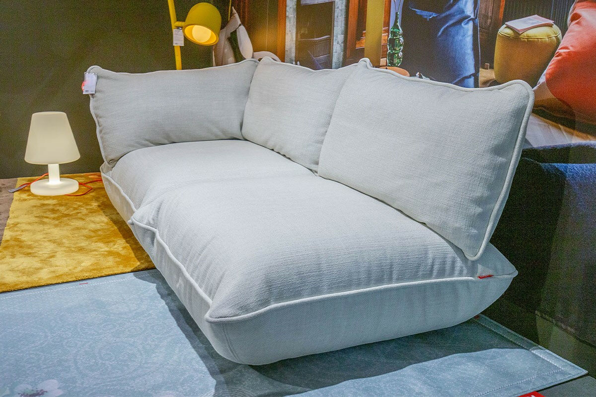 Fatboy - Sofa Sumo Stoff Limestone Hellgrau Gestell Schwarz - 2