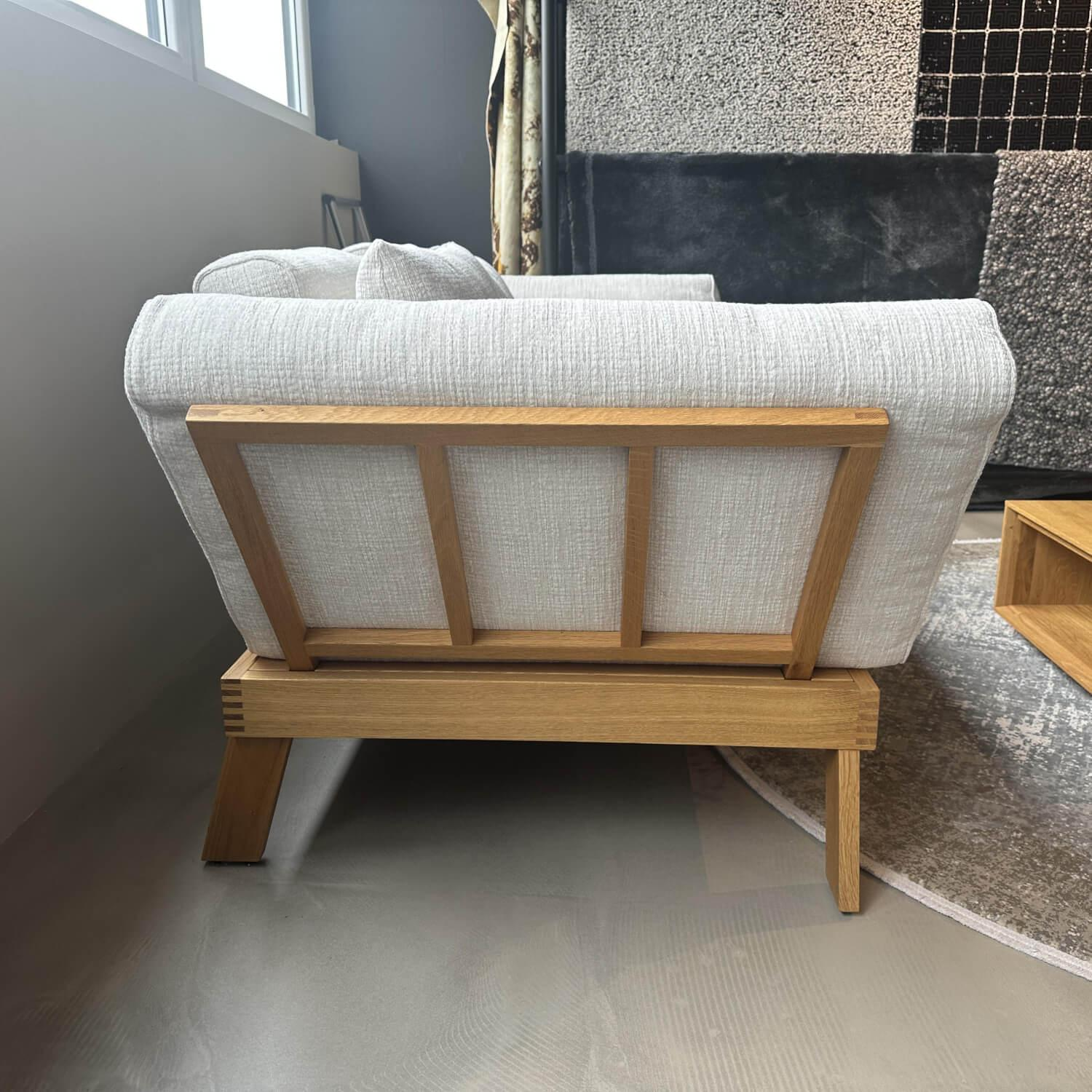 Brühl - Sofa Lofoten Pure Stoff 5277 42 Beige Untergestell Eiche Natur Mit Klappbaren Armlehnen - 4