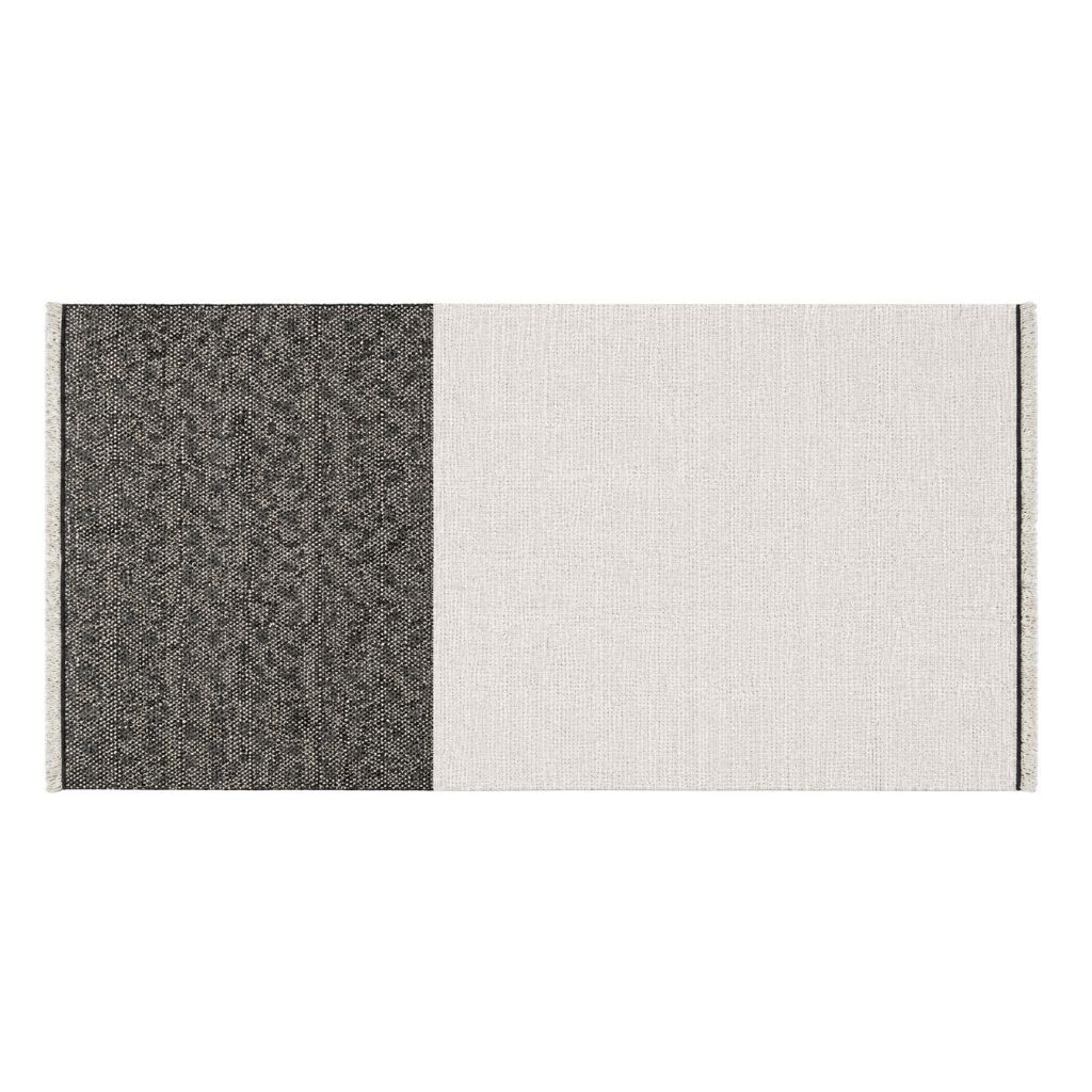 Minotti - Teppich 450x250 Cross Flag Weiß Aschgrau 100% Neuseeländische Wolle - 1