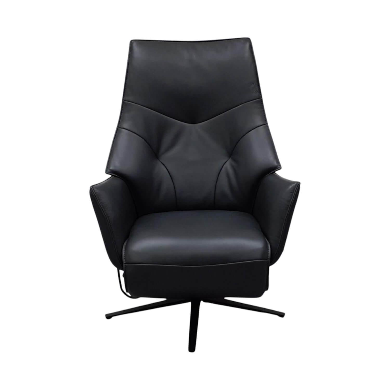 himolla - Sessel 7937 S Lounger Leder 35 Mariposa Mountain Schwarz Sternfuß Metall Anthrazit Mit Motorischer Verstellung - 1