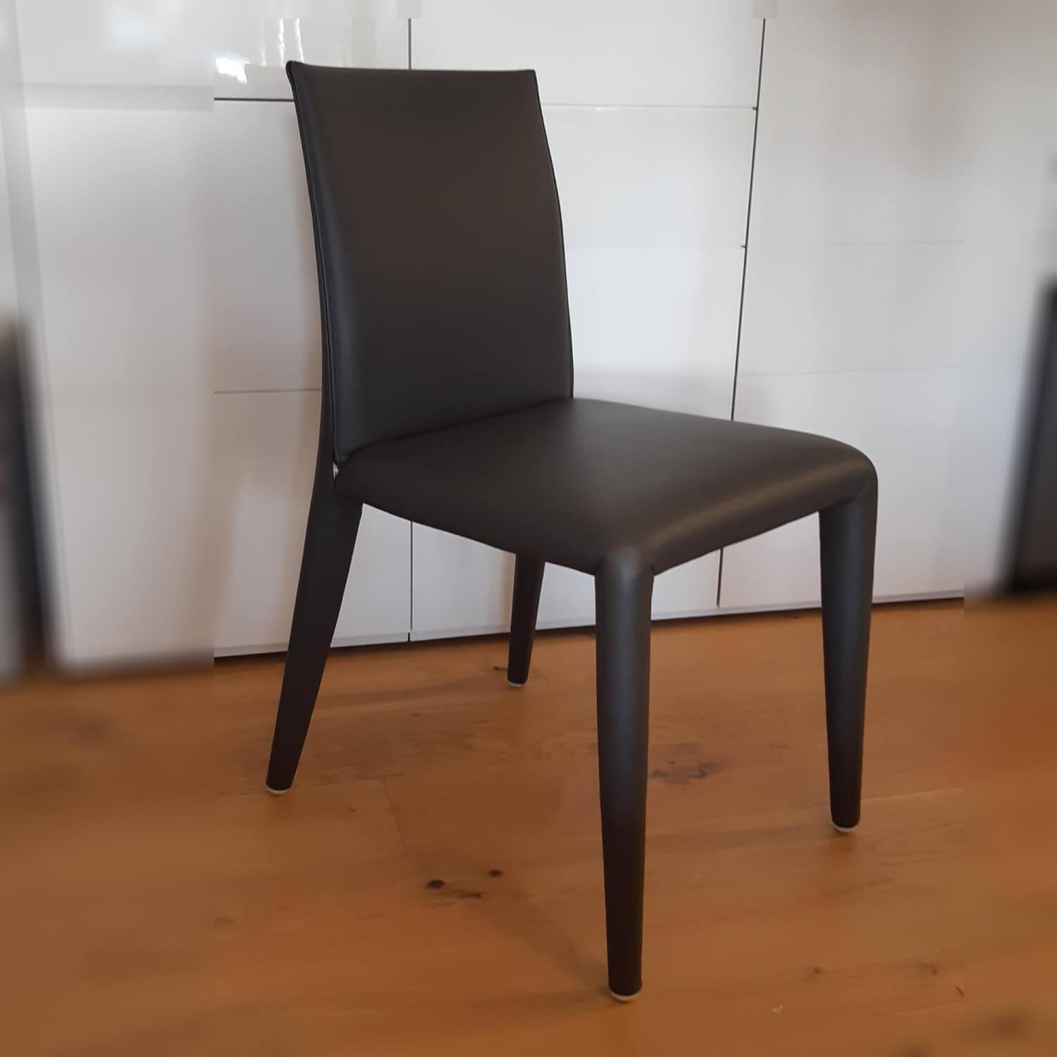 B&B Italia - 4-er Set Stuhl Vol au Vent Leder Gamma Grau - 5