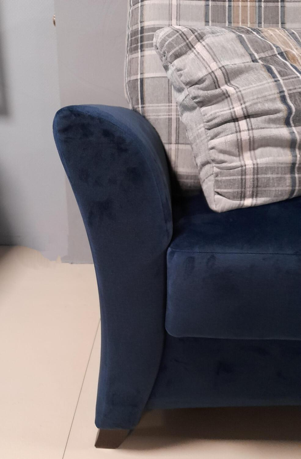 Schröno - Set KS 9720-1 Sydney fabric 657577 base beech maroon 2 sofas - 10