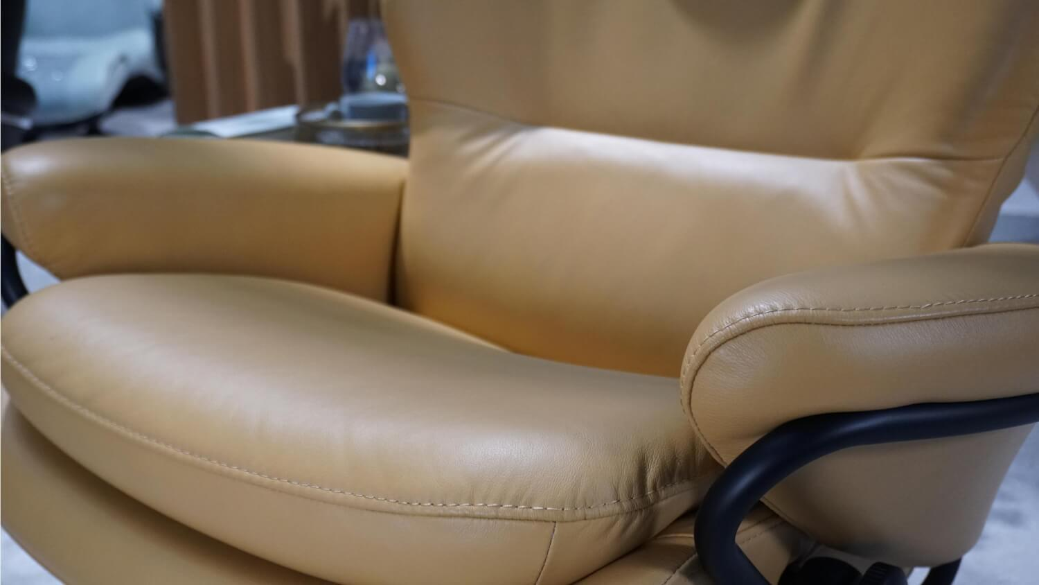 Stressless - Sessel Rome M Leder Honey Gestell Cross Schwarz Inklusive Hocker - 3
