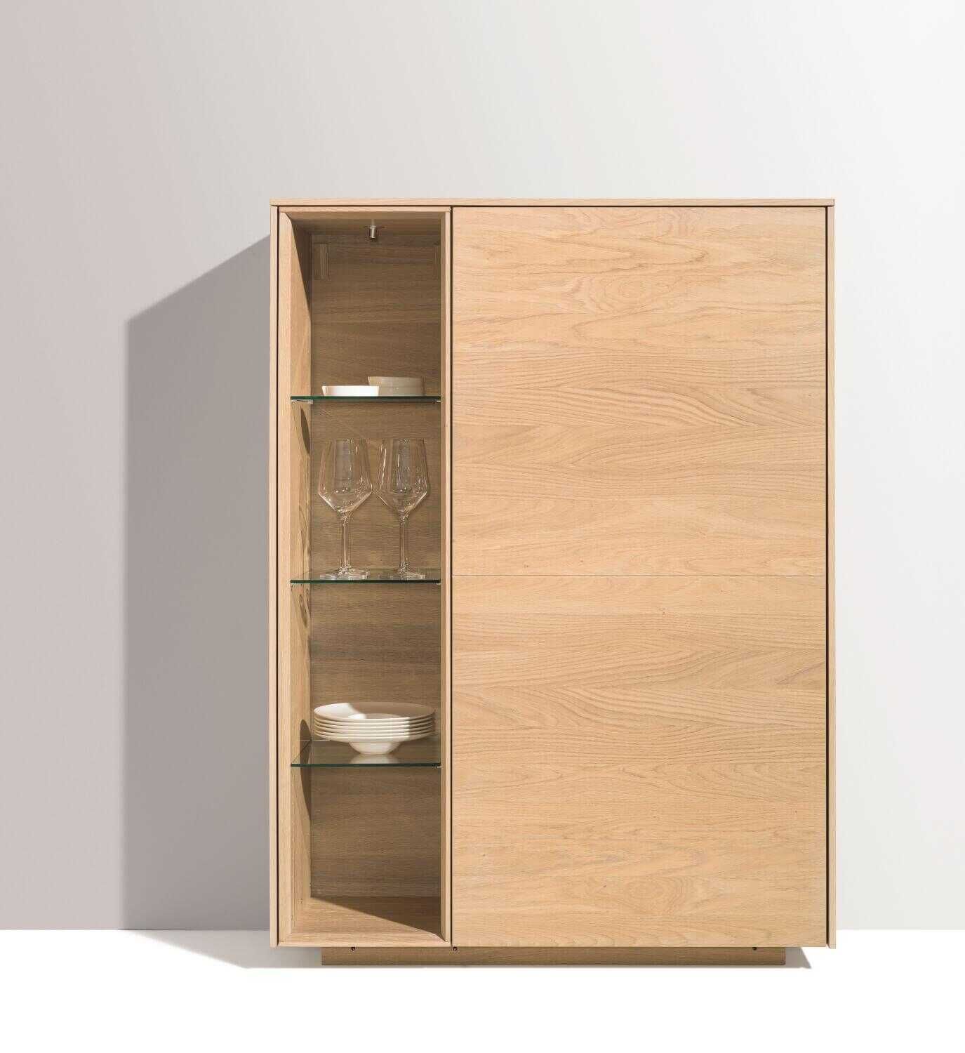 Team 7 - Highboard Filigno Ausrichtung Links Eiche Weiß Geölt - 2