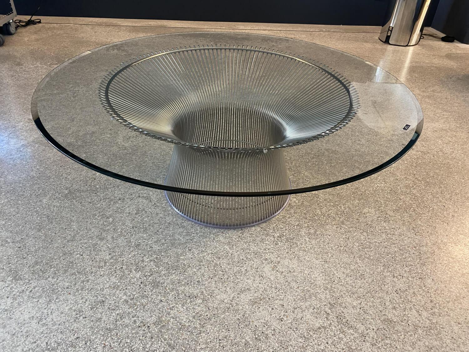 Couchtisch Coffee Table Platner Low Table Glaß Tabletop