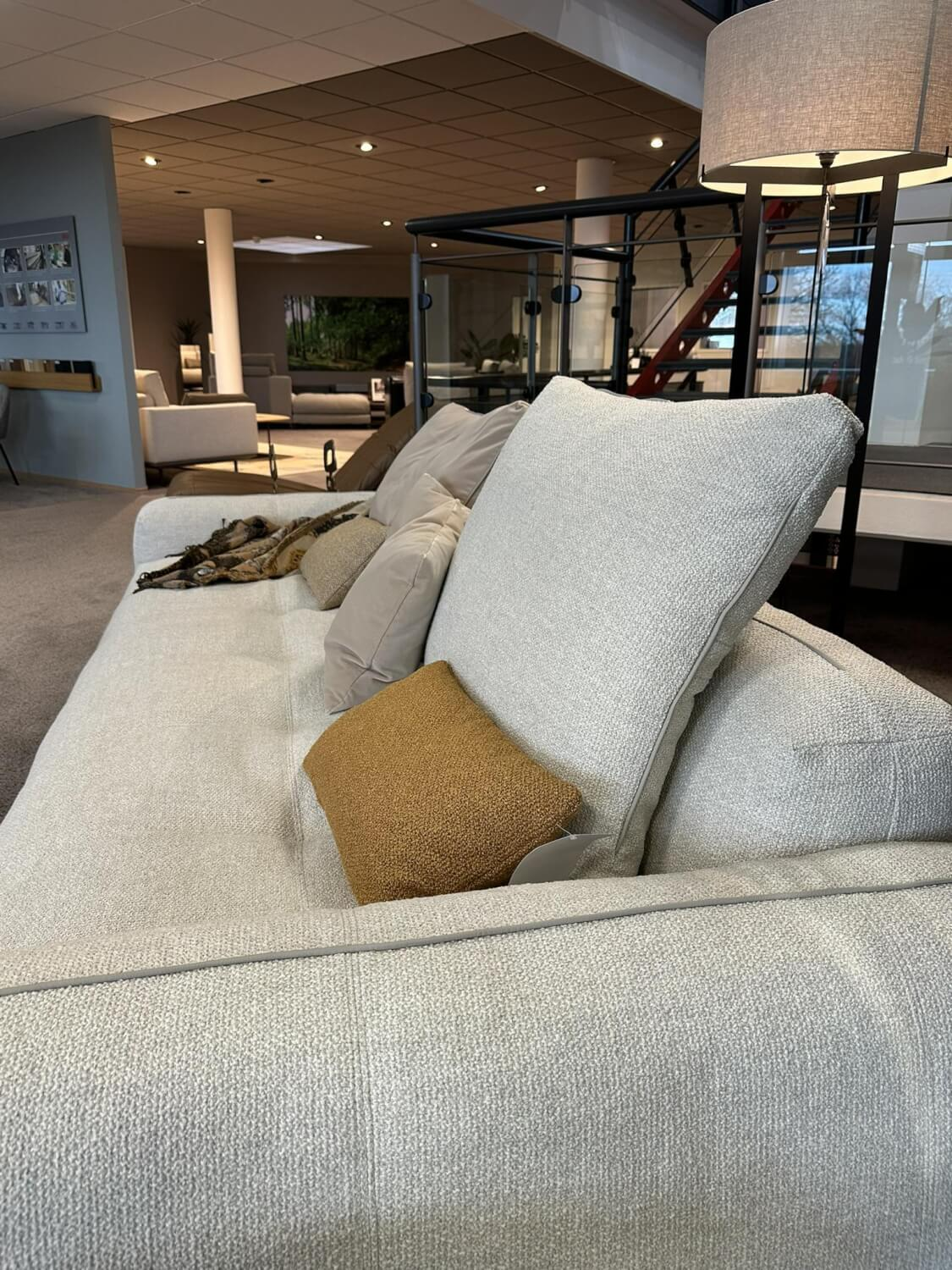 Rolf Benz - Sofa Moyo Stoff 24.159 Kieselgrau Grau Keder Seidengrau Grau Mit 6 Kissen Und 1 Plaid - 4