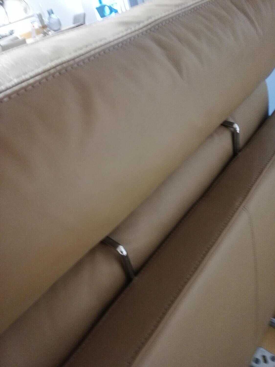 Paul Lindberg - Ecksofa Numa Leder 26 Taupe Beige Braun Kufe Schwarz - 5