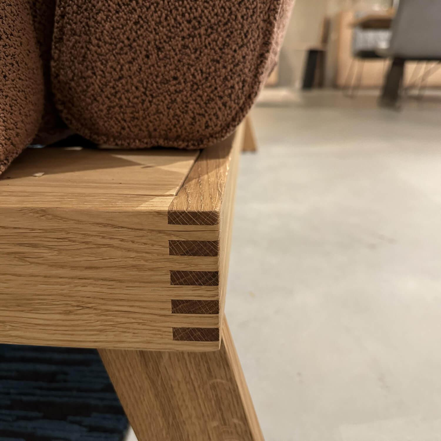 Brühl - Sofa Lofoten Lounge Stoff 5275 51 Orange Braun Gestell Eiche Hell Geölt - 4