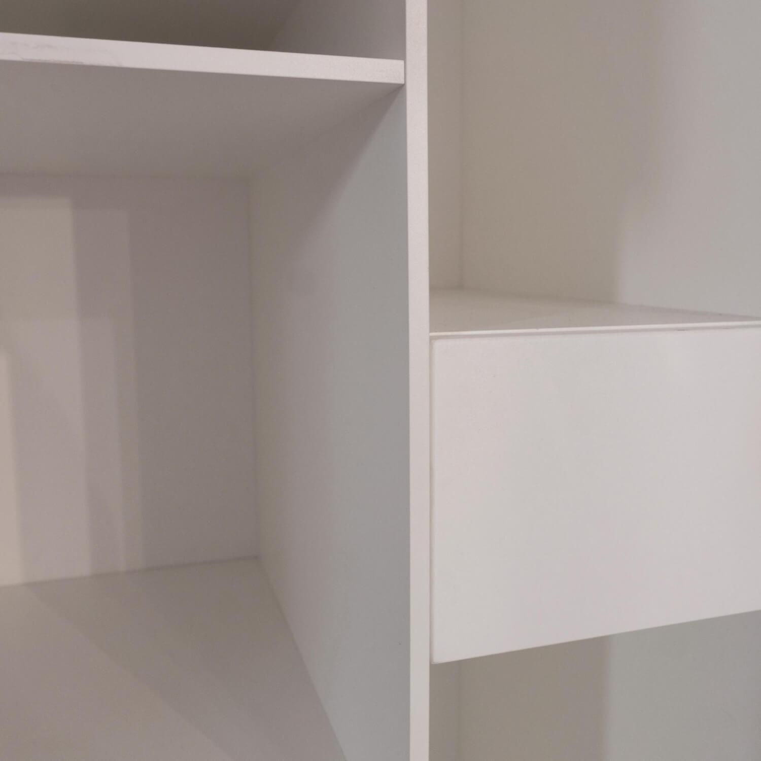 MDF Italia - Regalsystem Random Box Holzfurnier Esche Weiß Mit Verstellbaren Füßen - 5