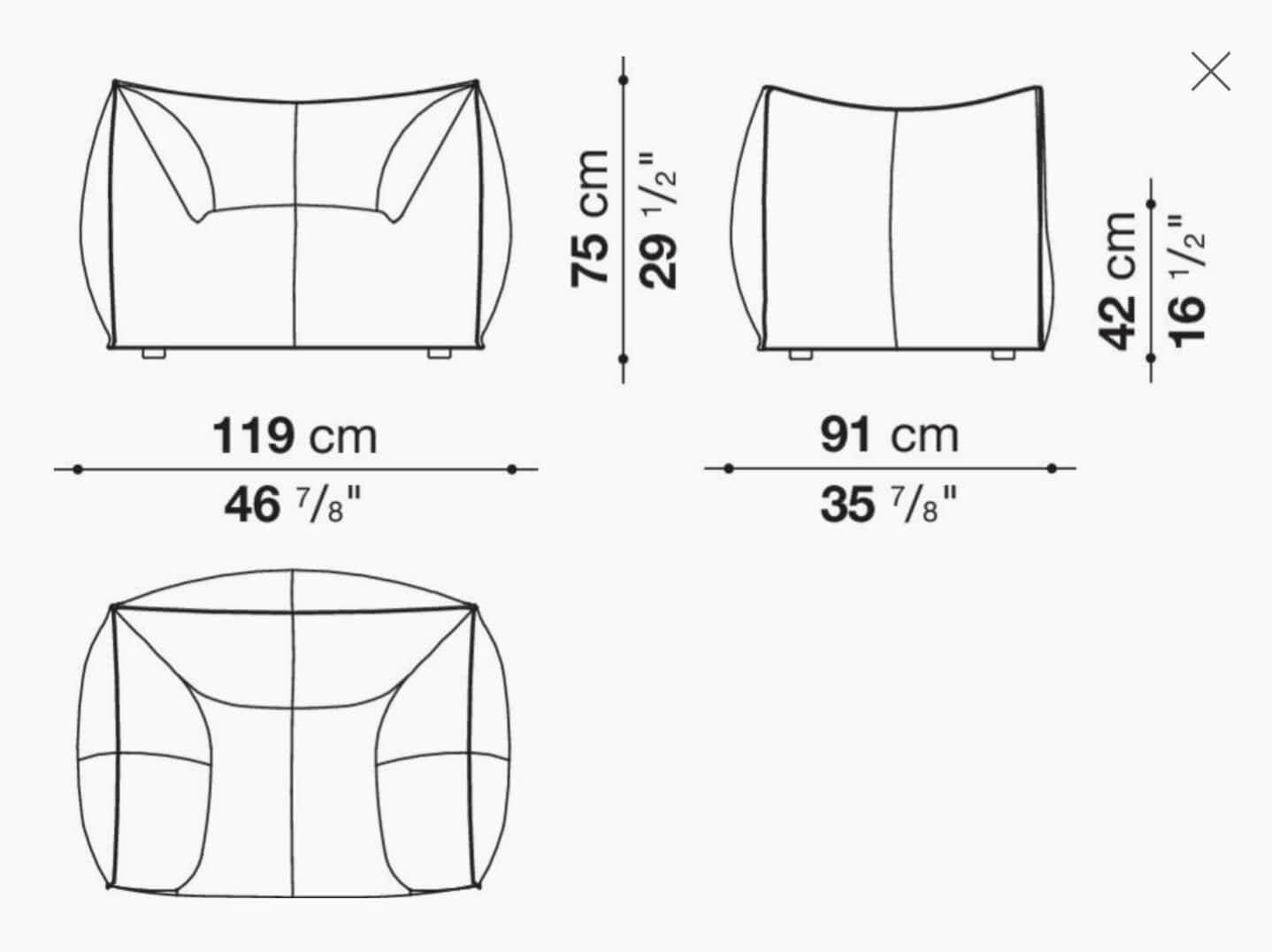 B&B Italia - Sessel La Bambole Bambola Stoff Bouclè Sila Bluette Blau Gestell Polyethylen Fußabdeckung Nylon - 4