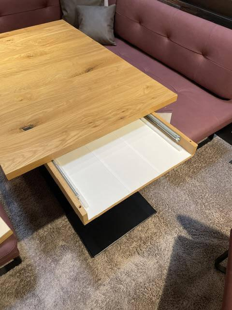 K+W - Essgruppe Vari Stoff 0755-15 Bordeaux Rot mit Tisch Eisteiche Furniert - 7