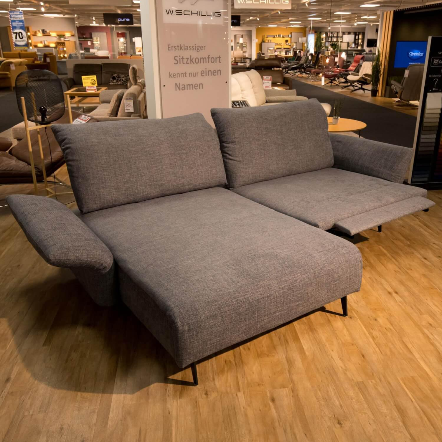 W. Schillig - Ecksofa 28660 Selina Stoff S43/28 Dark Blue Graublau Metallfuß M99 Sitz Federkern - 2