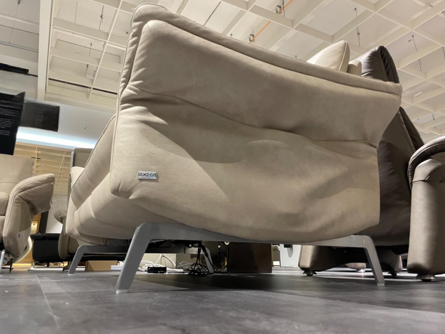 himolla - Polstergarnitur Teoma 6076 R Leder Eleganza 27 Elfenbein Beige Metallfüße Edelstahloptik - 9