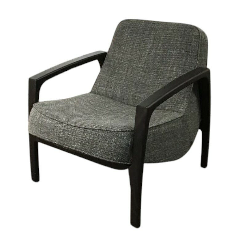 Jori - Sessel JR Lagom Textilgewebe Siena C0003 Grau Eiche Geflammt Schwarz - 1
