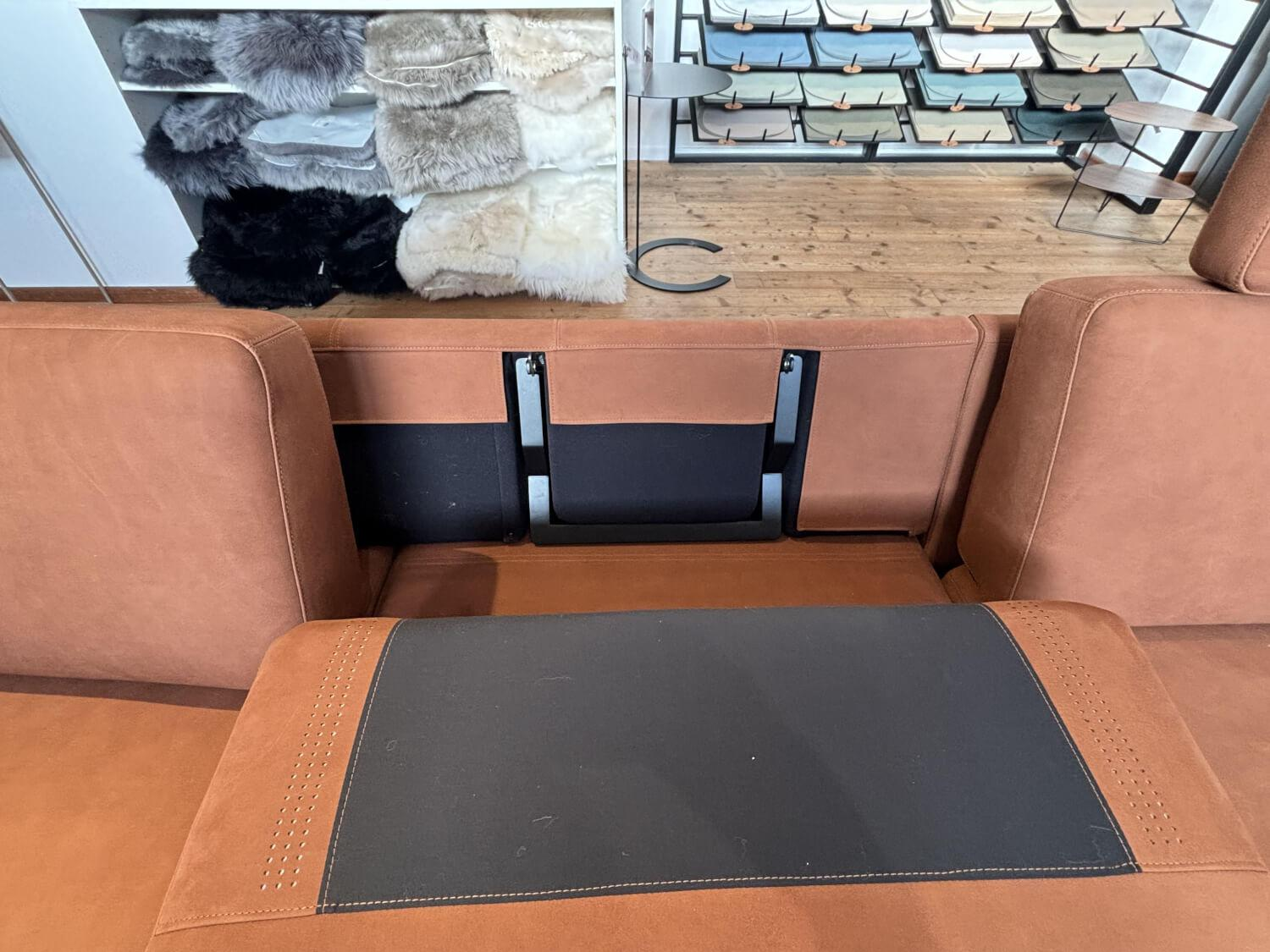 Brühl - Ecksofa Alba 55/70 Leder Taron 45 Cognac Braun Metallfüße Schwarz - 8