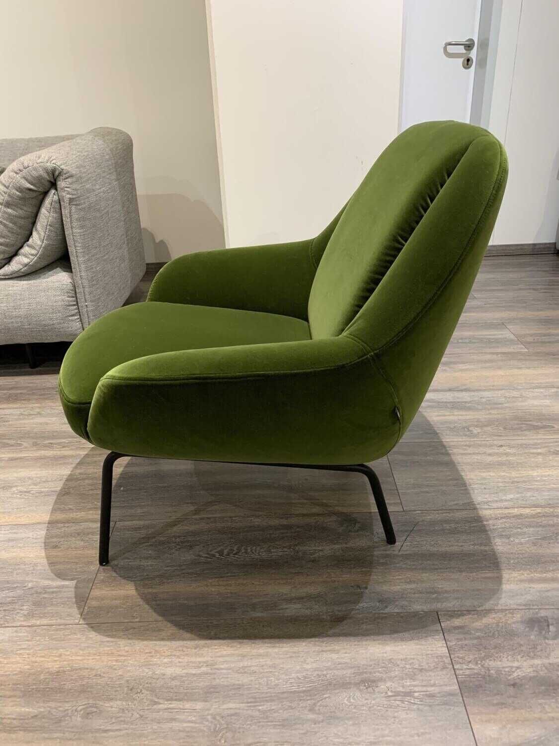 freistil Rolf Benz - Sessel Modell 138 Stoff Olivgrün 6082 - 2