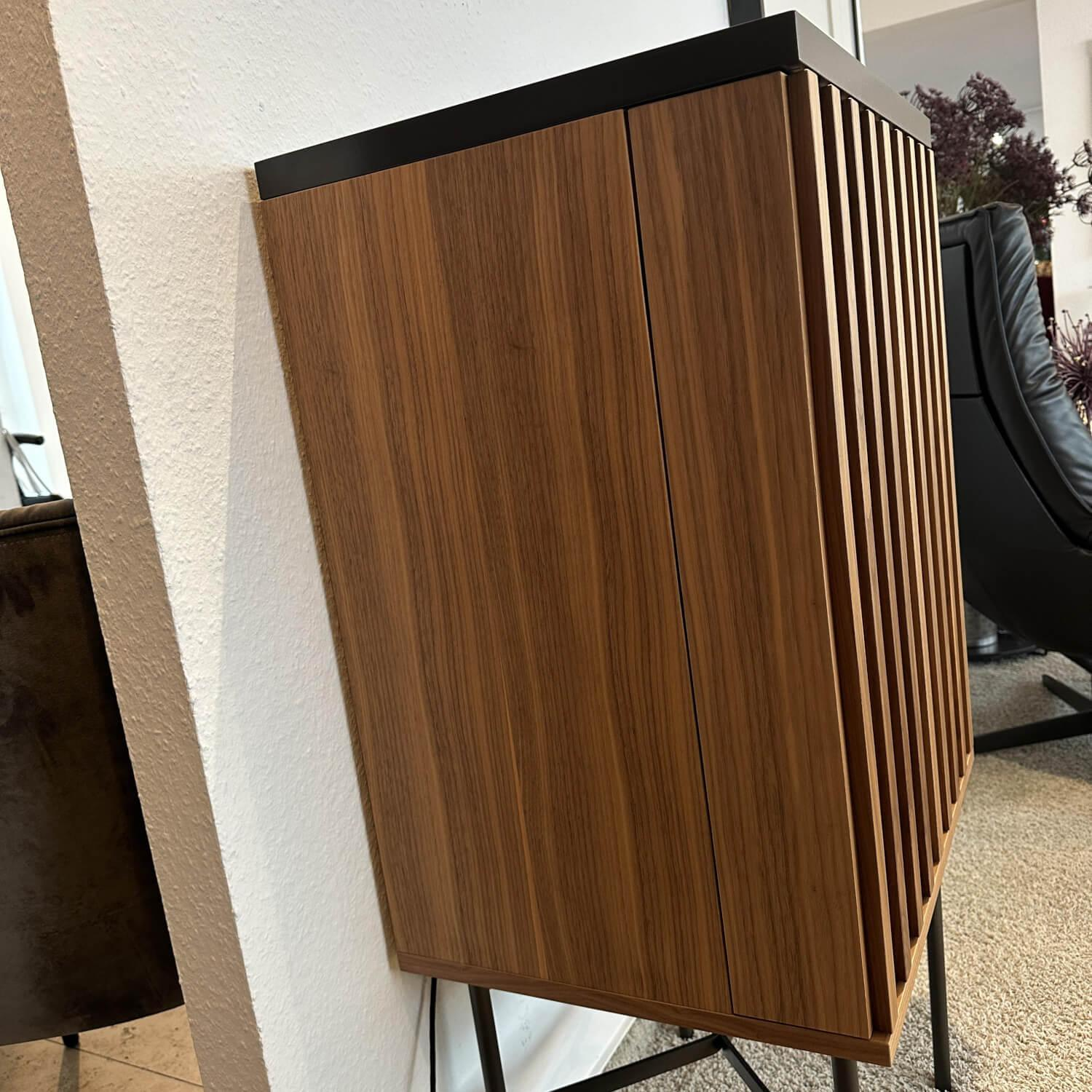 More - Barschrank Harri Nussbaum Massiv Gestell Metall Anthrazit Inklusive Led Beleuchtung - 8