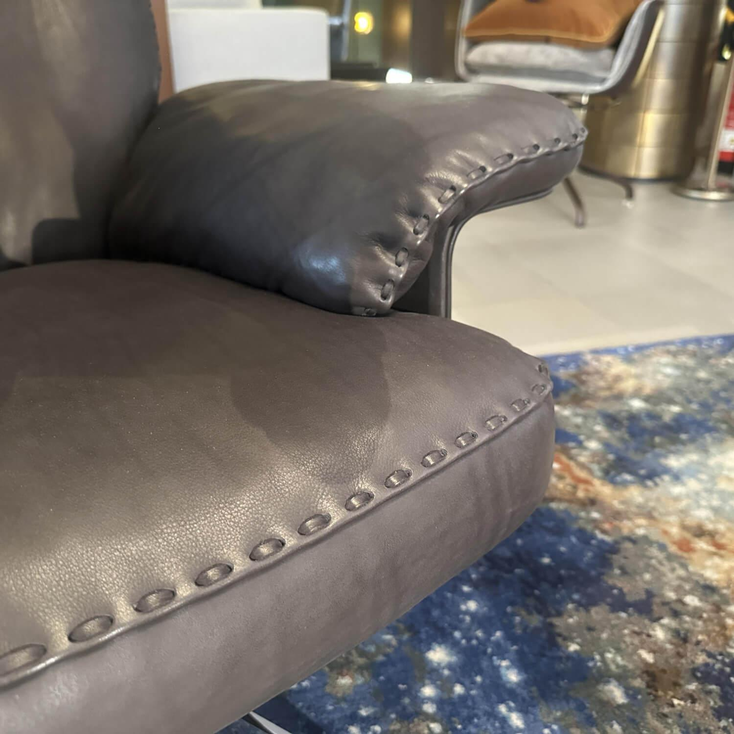 De Sede - Drehsessel DS 31 311 Leder Naturale Espresso Braun 5 Sternfuß Stahl Verchromt - 4