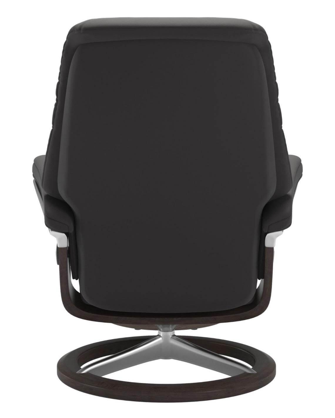 Stressless - Stressless Sunrise M Leder Paloma Rock Anthrazit Gestell Signature Metall Alu Poliert Holz Wenge Mit Hocker - 2