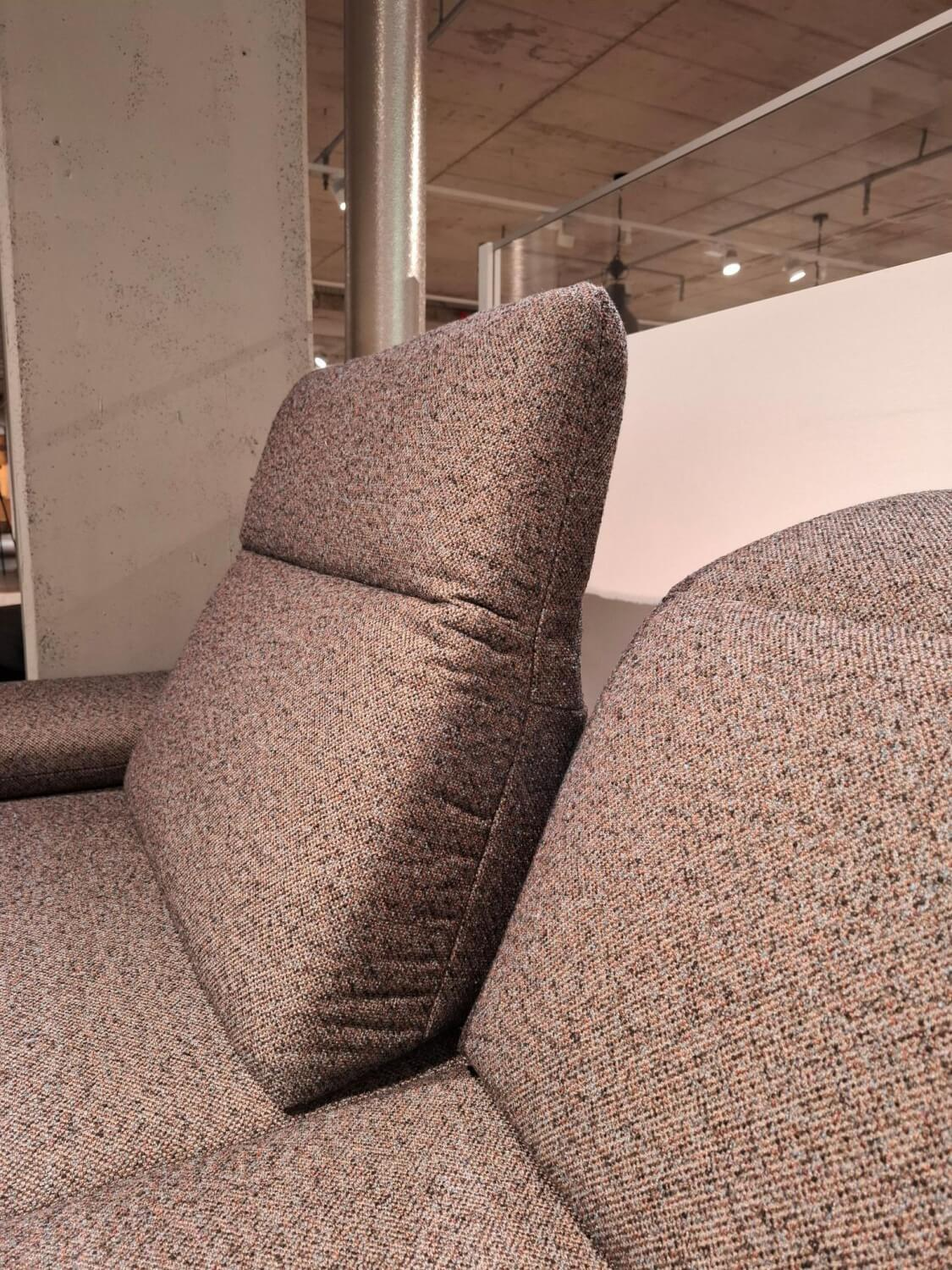 Carina - Ecksofa EM Setupal Stoff Salt n Pepper Grau Metallfuß Schwarz - 5