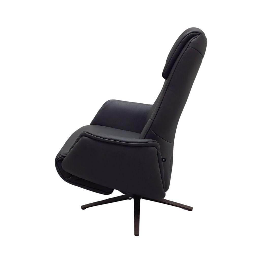 Hülsta - Relaxsessel 8756 26 W44 3-Motorisch Herz-Waage Leder 35 Mariposa Onyx Schwarz Gestell Sternfuß Metall Pulverbeschichtet Bronze - 1