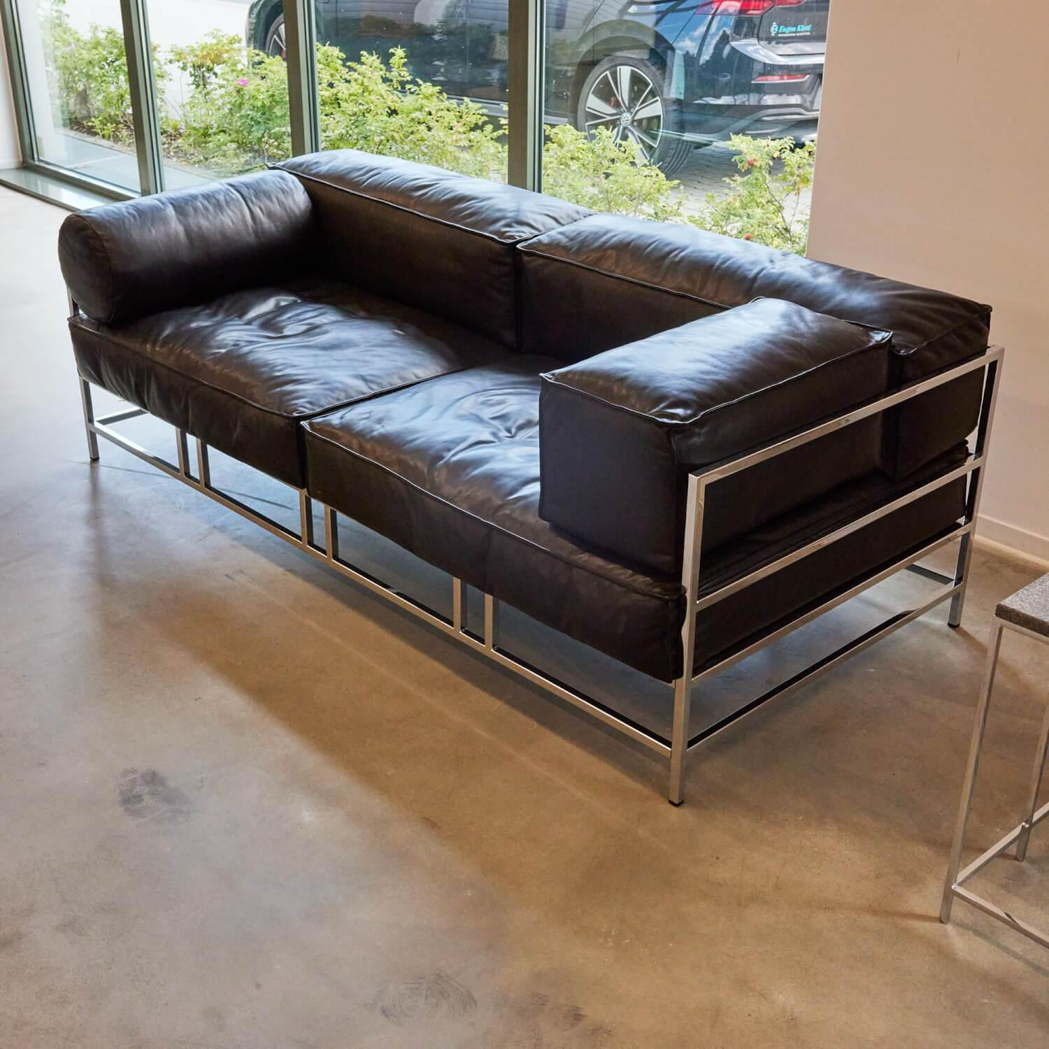 Brühl - Sofa Easy Pieces Forever Leder Ranchero Schwarz Gestell Chrom Glänzend - 6