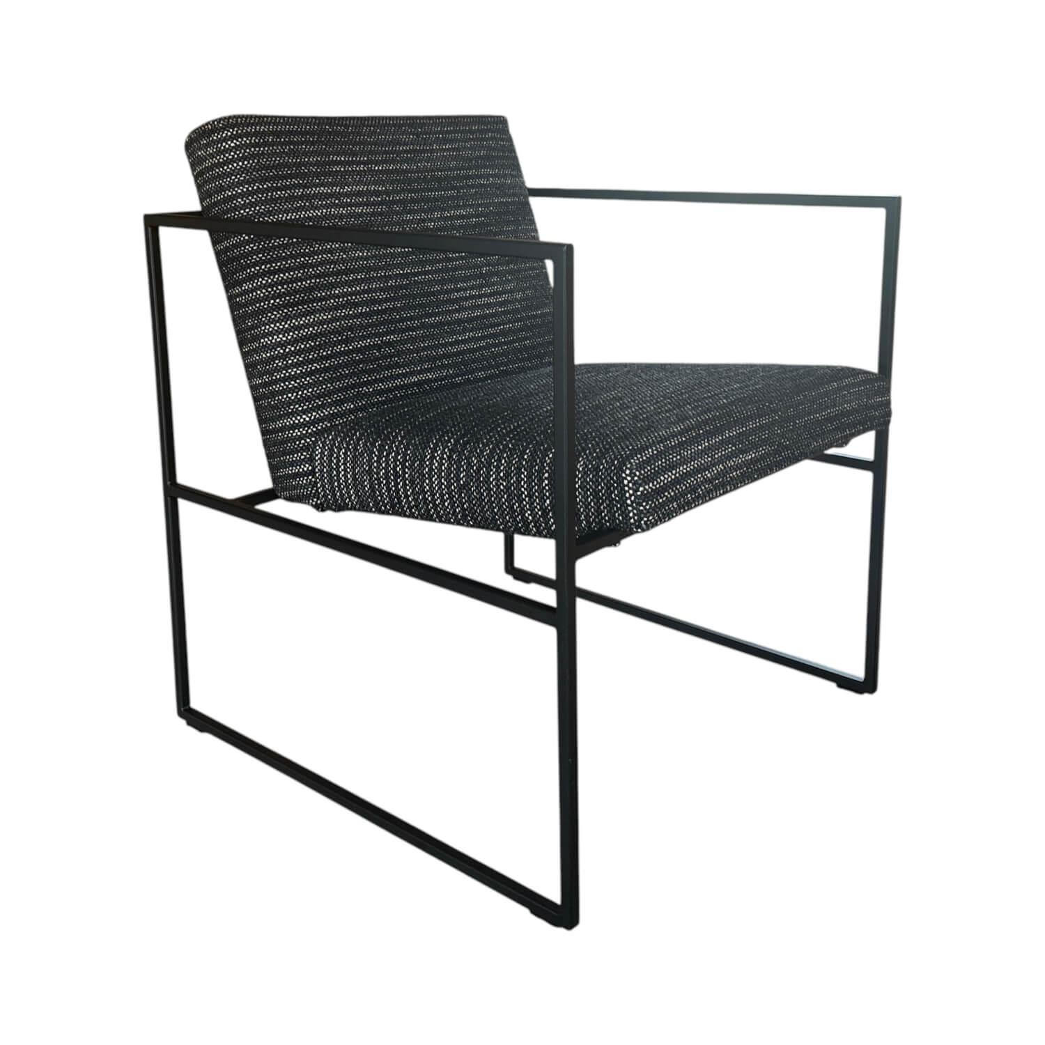 Brühl - Sessel Grace Glatt Ohne Steppung Stoff 5273 99 Schwarz Beige Gestell Metall Schwarz - 1
