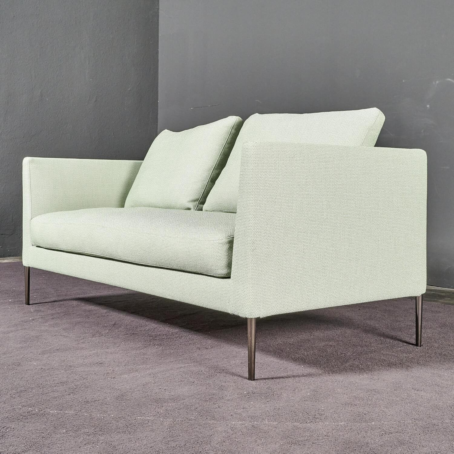 COR - Sofa Pilotis 78 Stoff 10077 Aloe Hellgrün Füße Schwarzchrom - 7