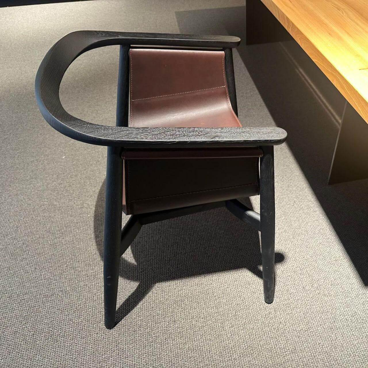 Zeitraum - Stuhl Pelle Cord Eiche Graphitschwarz Kernleder Schwarz (28 Stück vorhanden) - 9