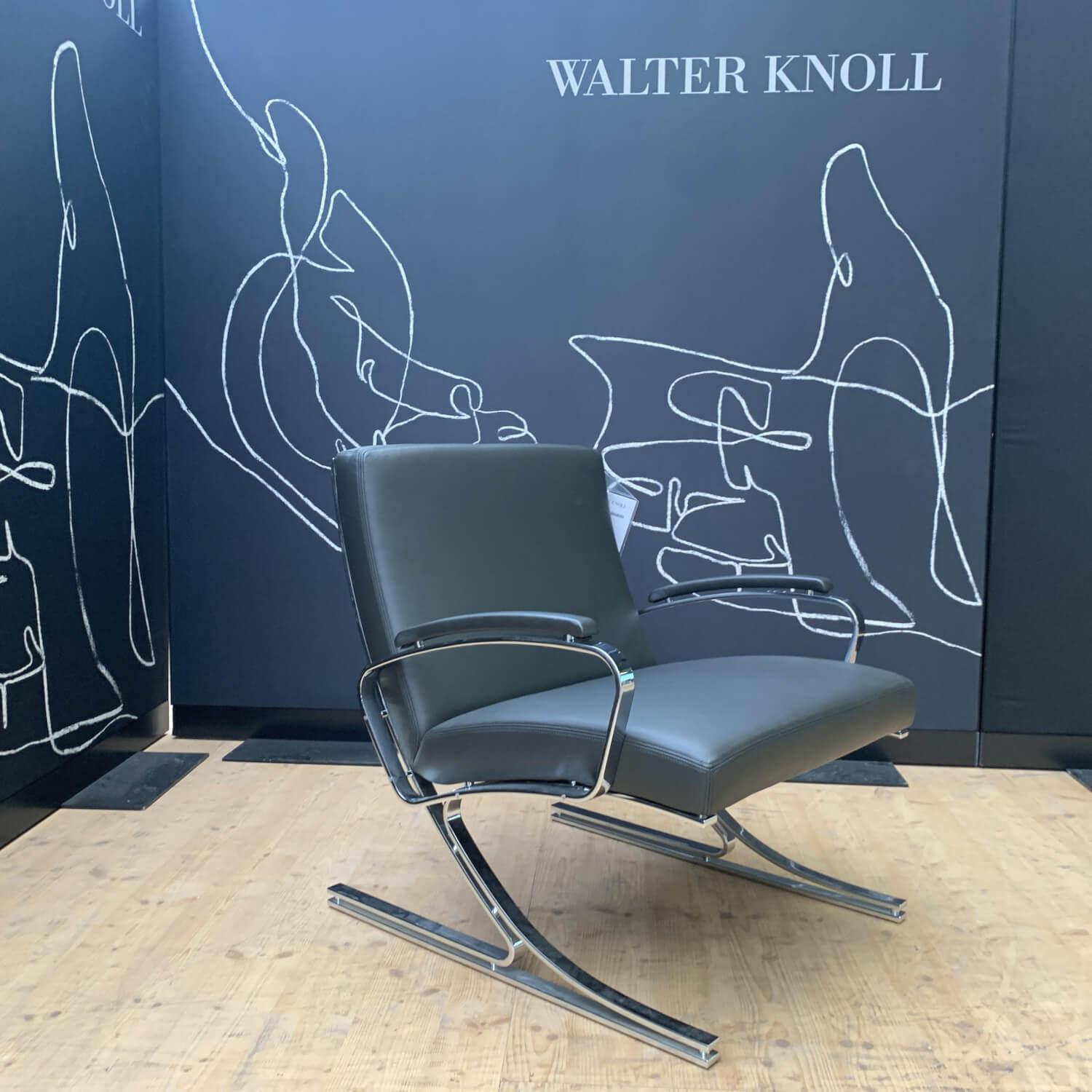 Walter Knoll - Sessel Berlin Chair Leder Congress 1399 Dark Bronze Profistahl Hochglanz - 1