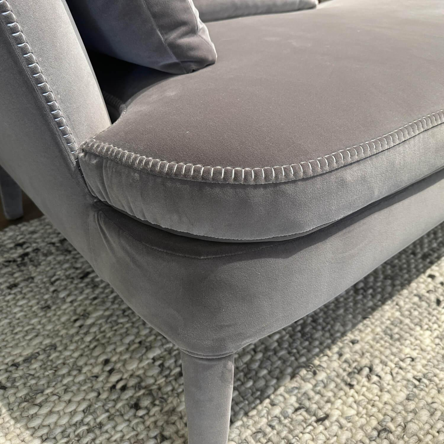 Maxalto - Sofa Febo 2833TS Stoff 2053251 Sirio Grau Füße Mit Stoff Bezogen Inklusive Rückenkissen - 2