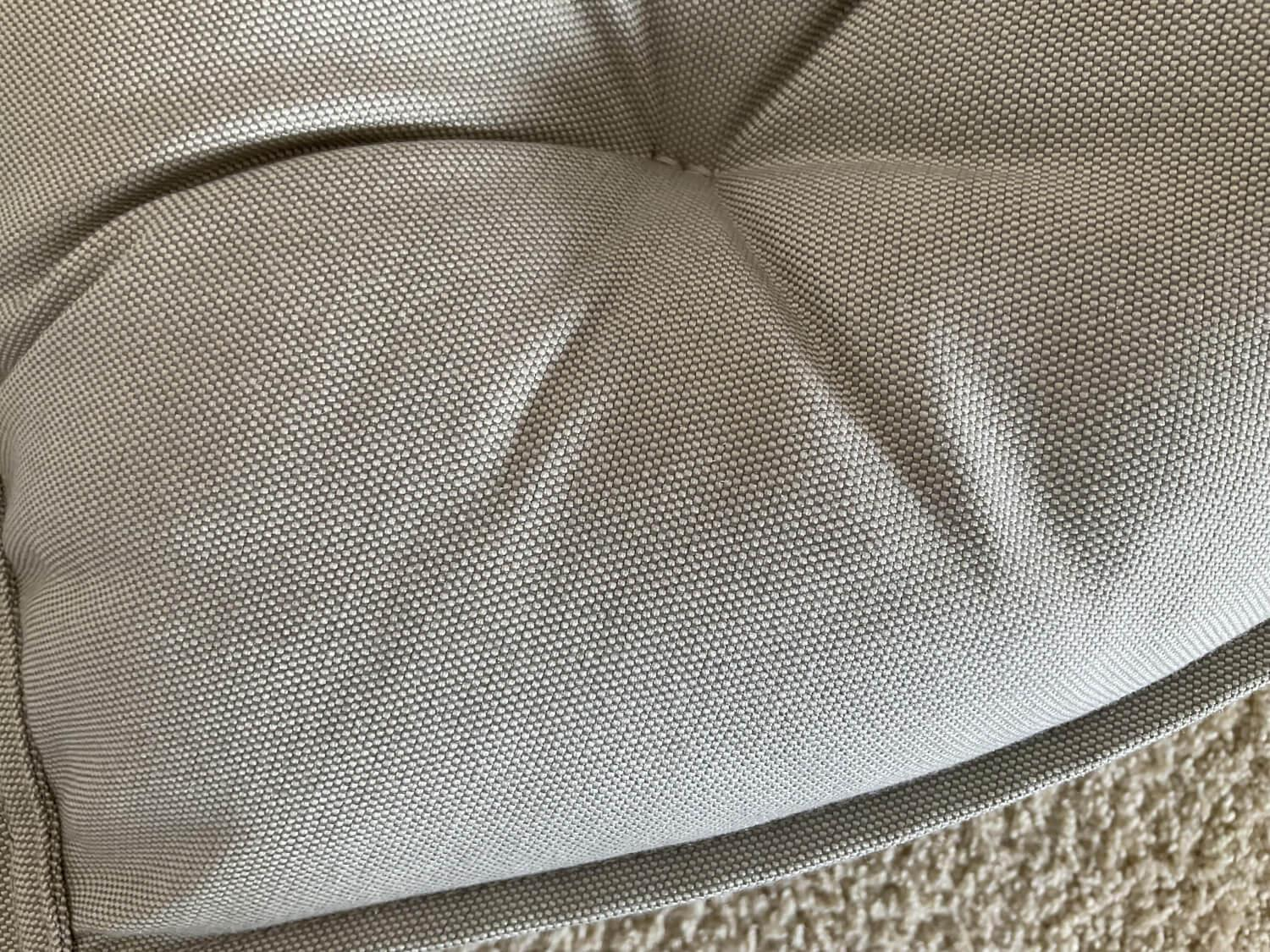 DEDON - Sessel Wing Chair Mbrace Stoff A 462 Cool Sage Grau Fasergeflecht Arabica Schwarz Braun Füße Teakholz - 6