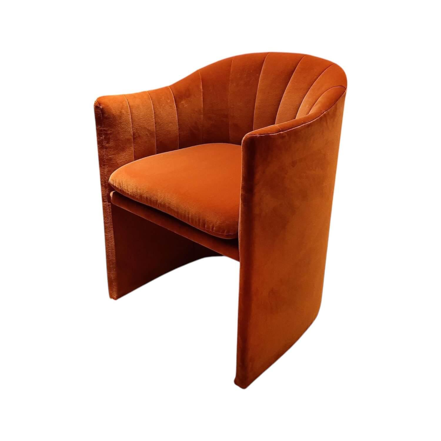 &tradition - Armlehnstuhl Loafer Dining Stoff 2 Velvet 03 Maroon Orange Mit Filzgleitern - 1