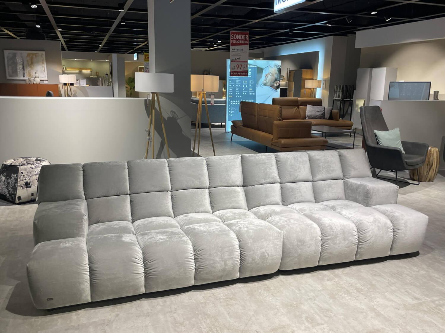 Bretz - Sofa Ocean 7 Stoff Moon Dust 659680 Grau 297 Breit - 4