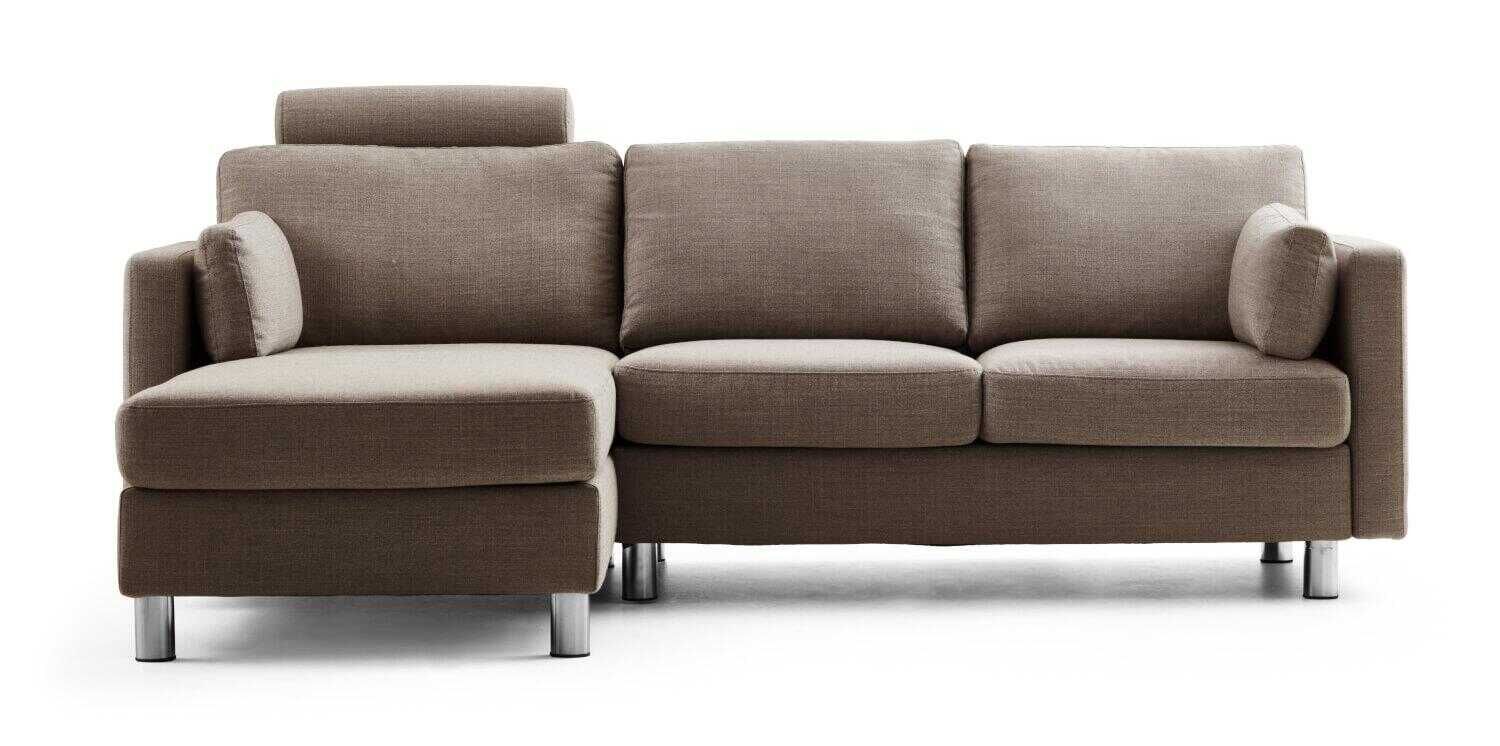 Stressless - Ecksofa Emma E600 Stoff Dunkelbeige 583 Color Silva 80 dark beige - 1